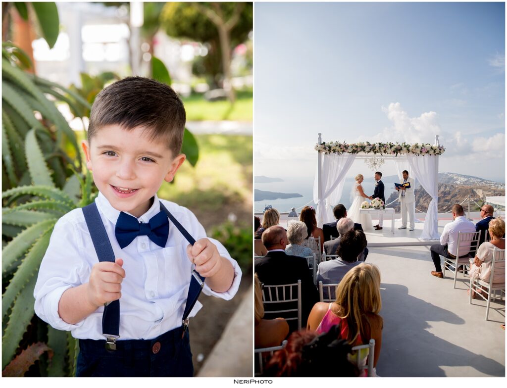 Ceremony at santorini gem wedding 